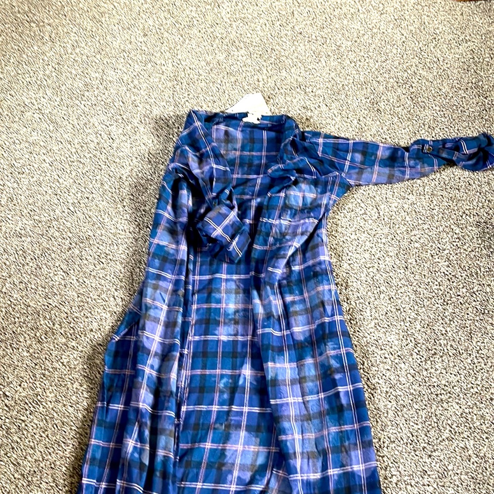 a big flannel. cute with everything! just a little too big for me.
